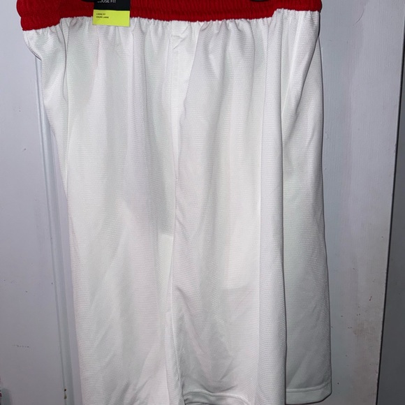 Nike White Shorts with Black Logo - Picture 3 of 5